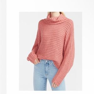 Express Blush Cowl Neck Sweater